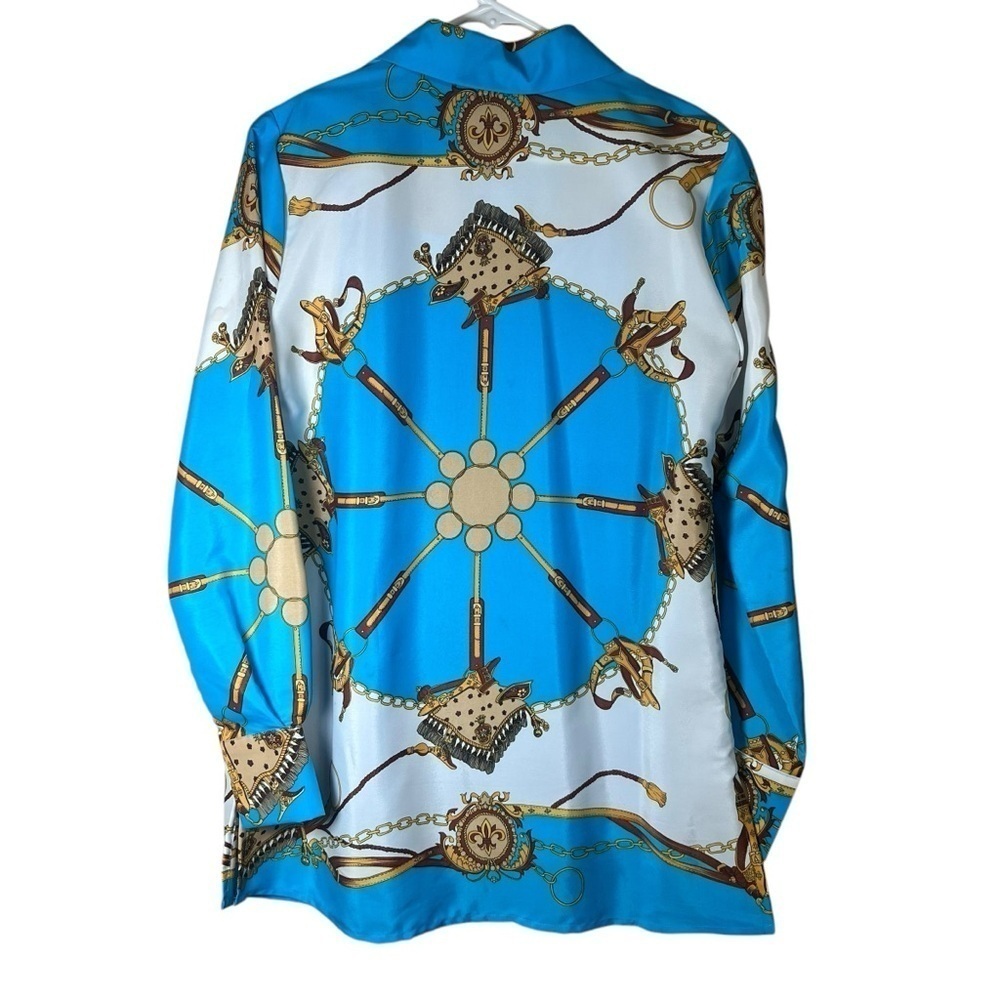 Antthony Original 2-Piece Western Blouse Long Sleeve Artsy Blue Boxy Women’s 6 - Picture 3 of 6